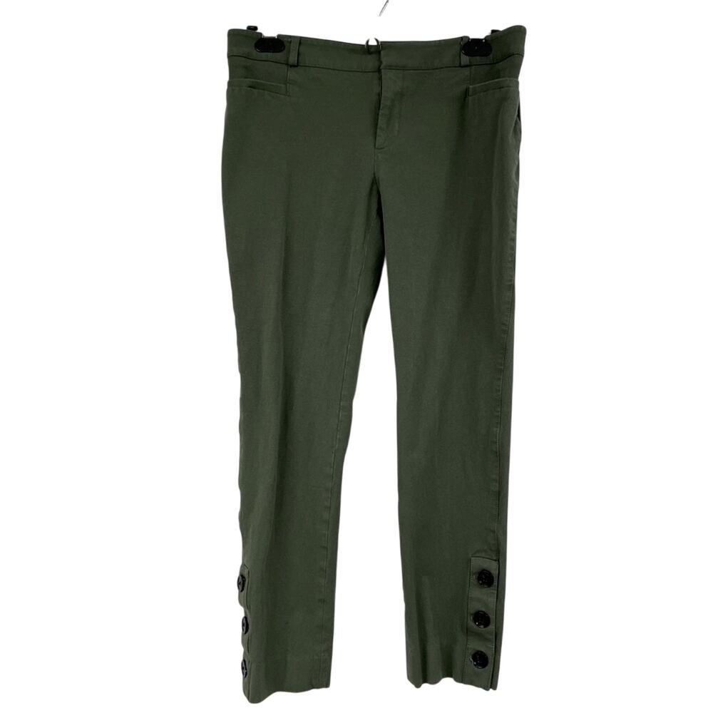 Banana Republic Green Sloan Fit Slacks Dress Pants Trousers Womens 6 Low Rise